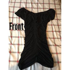 Black off shoulder dress